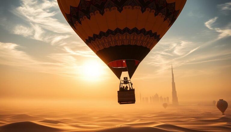 Hot Air Balloon Dubai Adventure with Scenic Morning Skies and Breathtaking Views