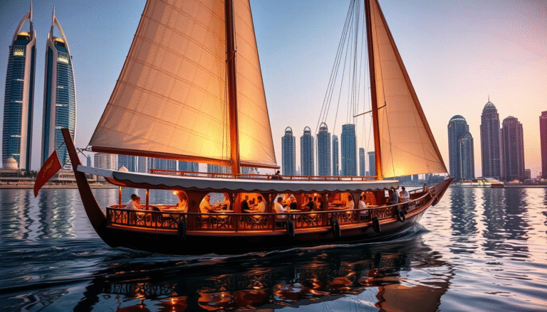 Magical Dhow Cruise Dubai Marina Ride Offering Luxury Dining and Live Entertainment