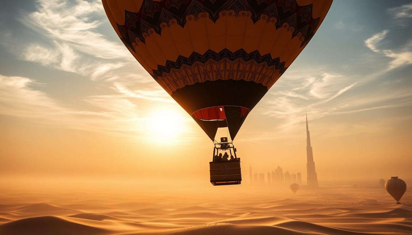 Hot Air Balloon Dubai Adventure with Scenic Morning Skies and Breathtaking Views
